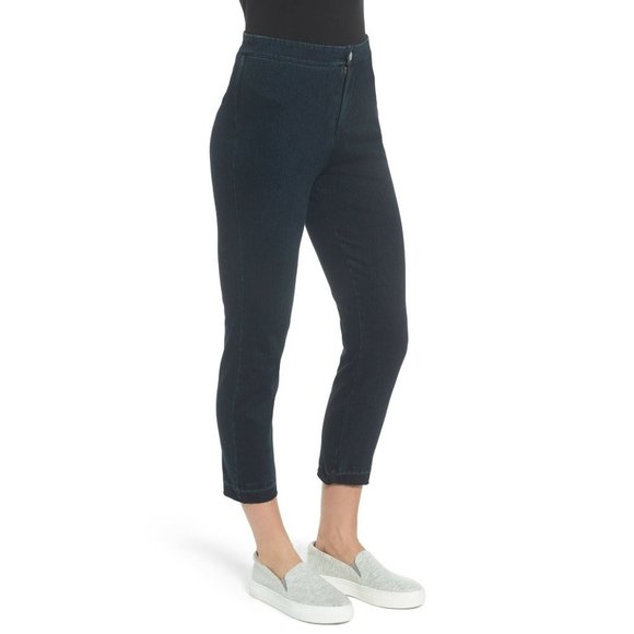 Lysse Slimming Cigarette Crop Leggings Indigo Blue Denim Style #1890 X-Small 2-4 - Picture 4 of 11